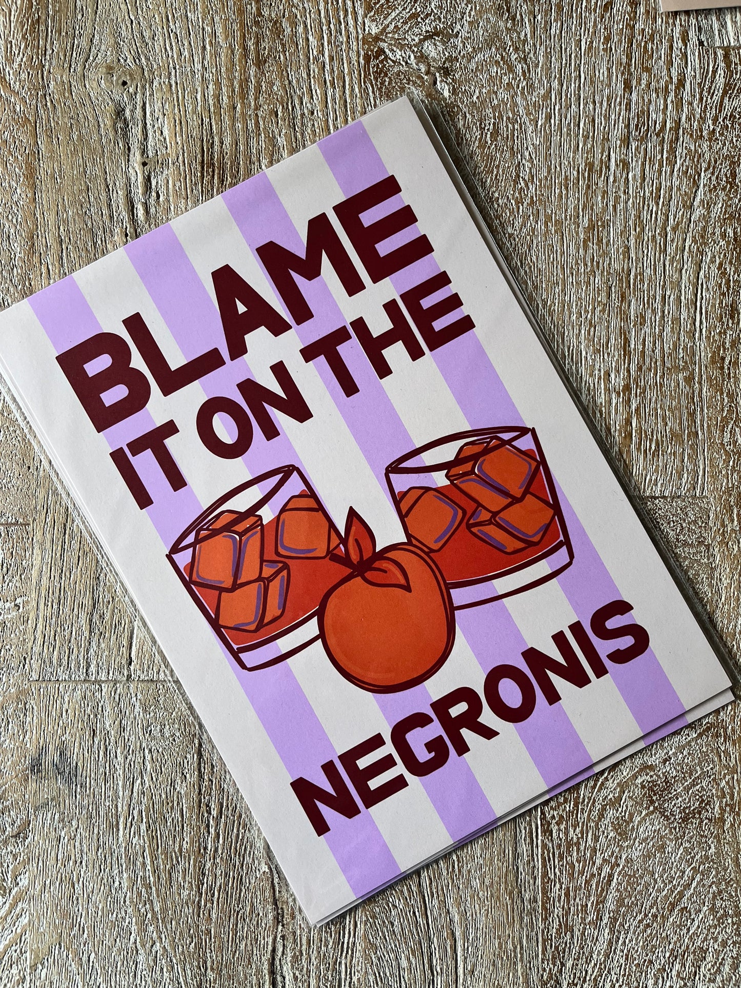 SAMPLE PRINT - Blame it on the Negroni