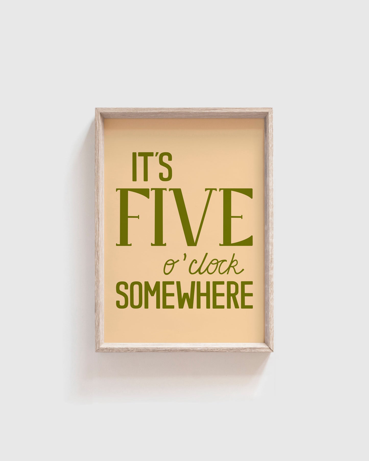 A4 5 O'Clock Somewhere Olive