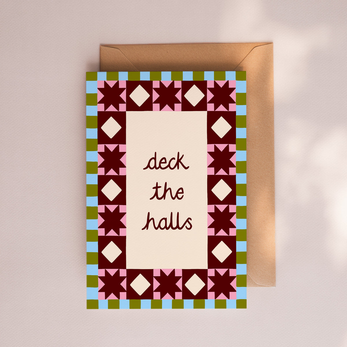 Deck the Halls Patchwork Card