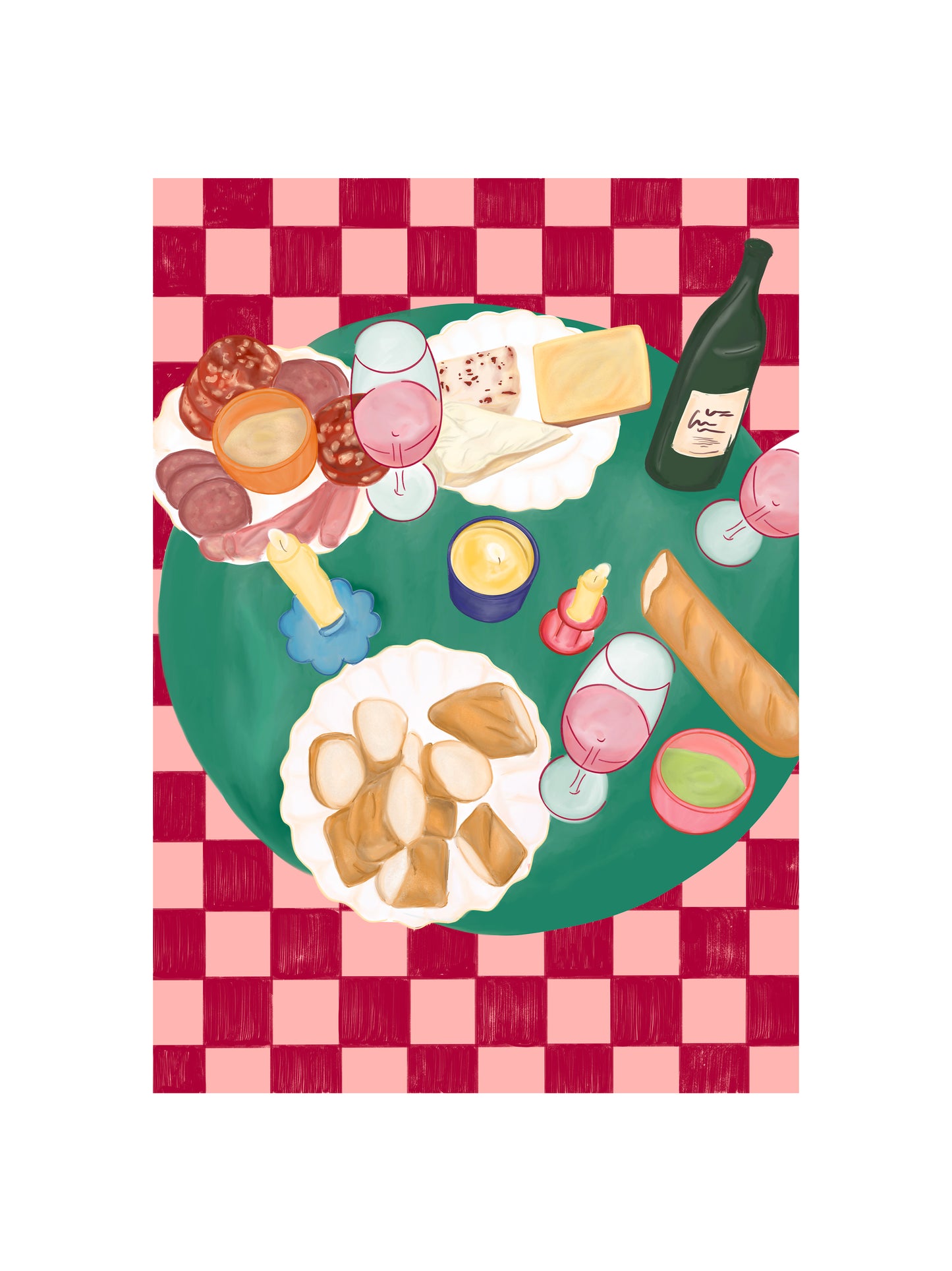 Girl Dinner Print