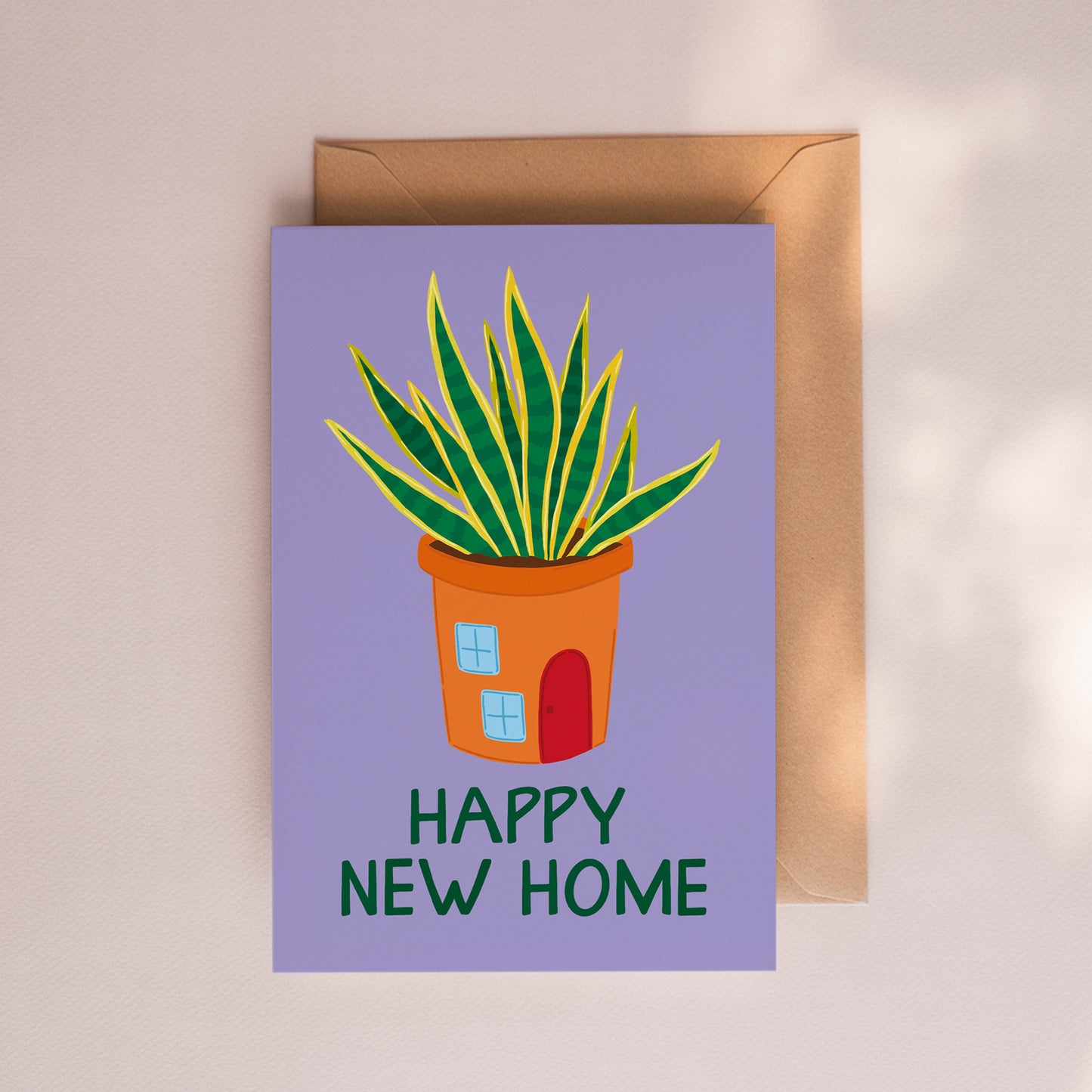 Happy New Home Plant Pot Card