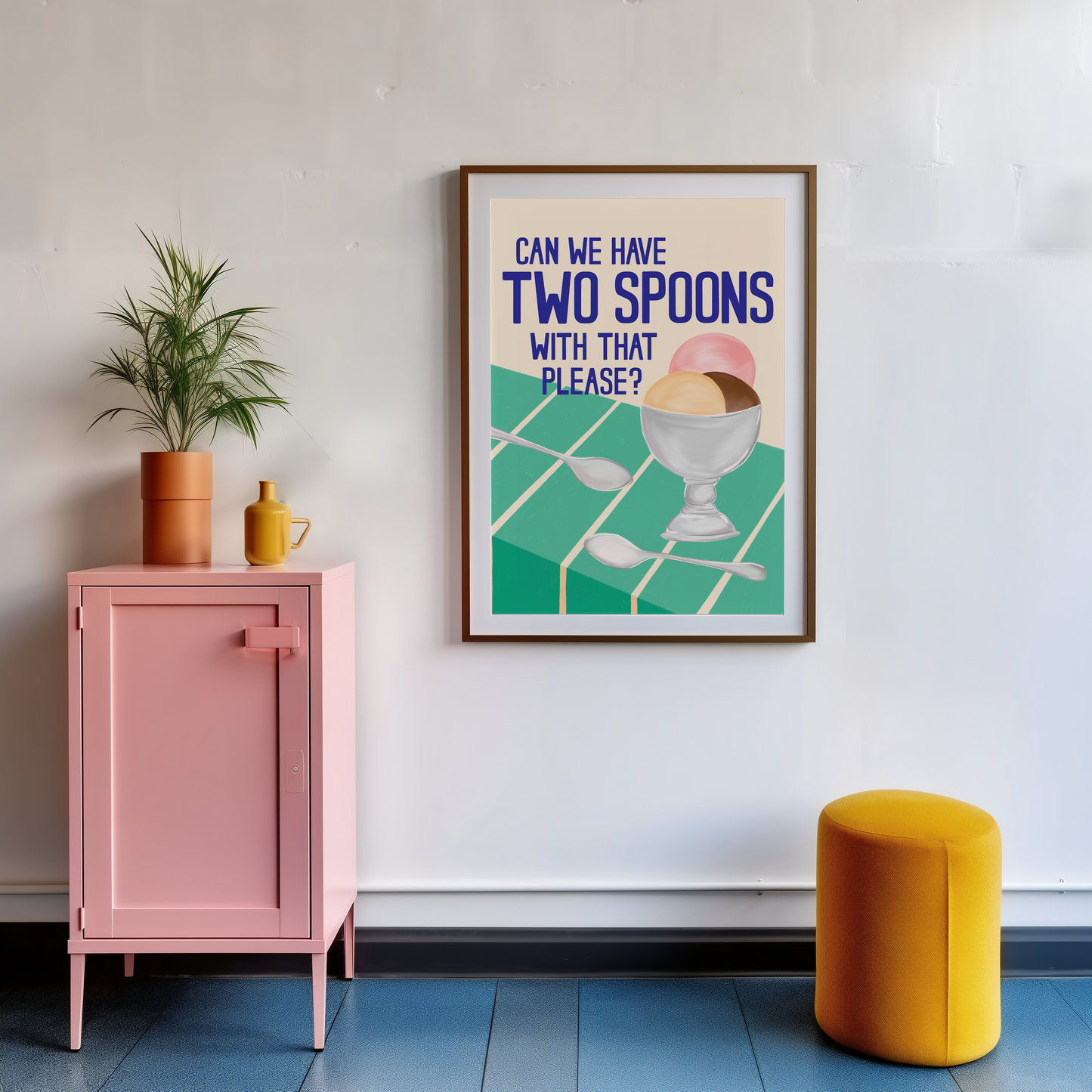 'Can we have Two Spoons with that please?' Print