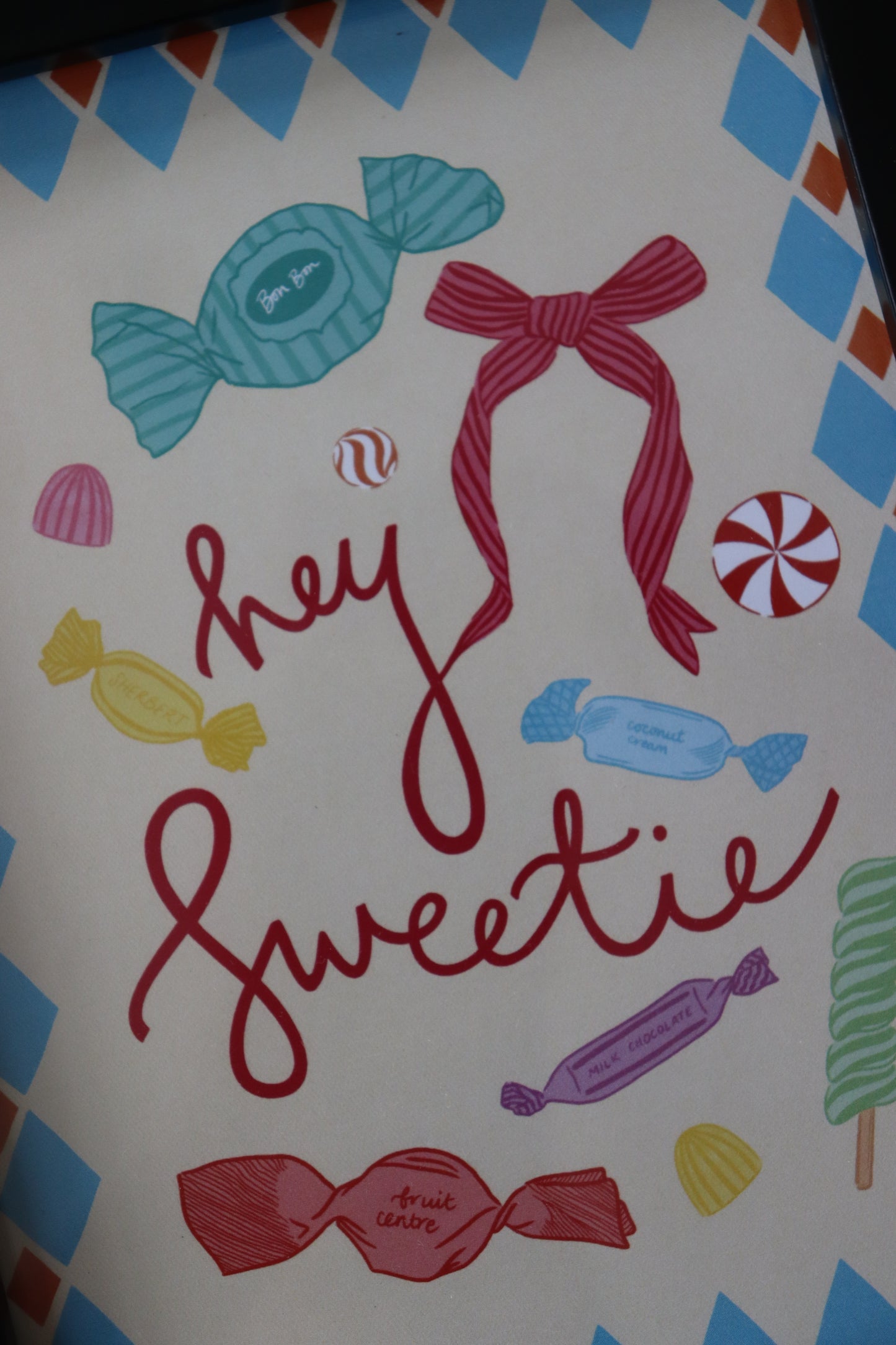 A5 Black Framed Hey Sweetie