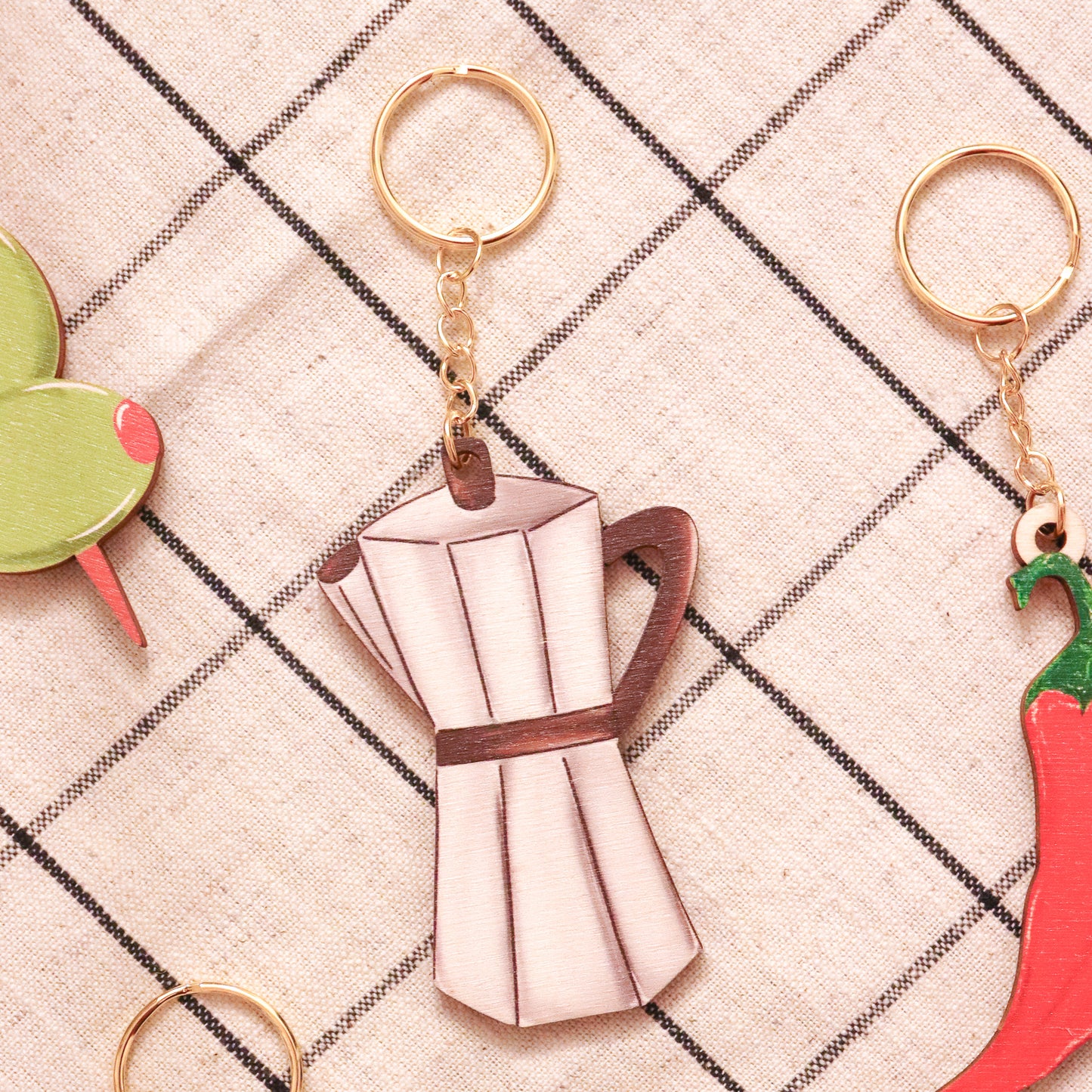 Coffee Mokka Pot Keyring
