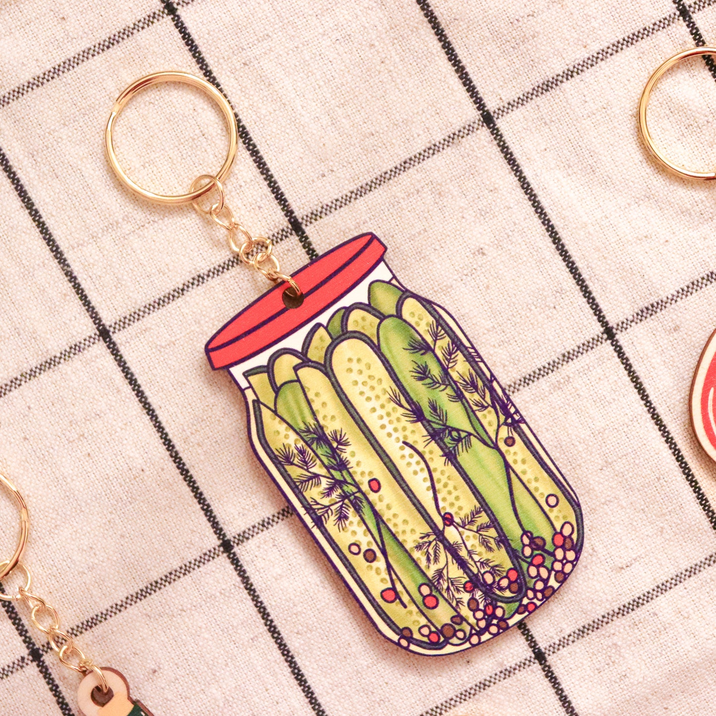 Pickles Jar Keyring