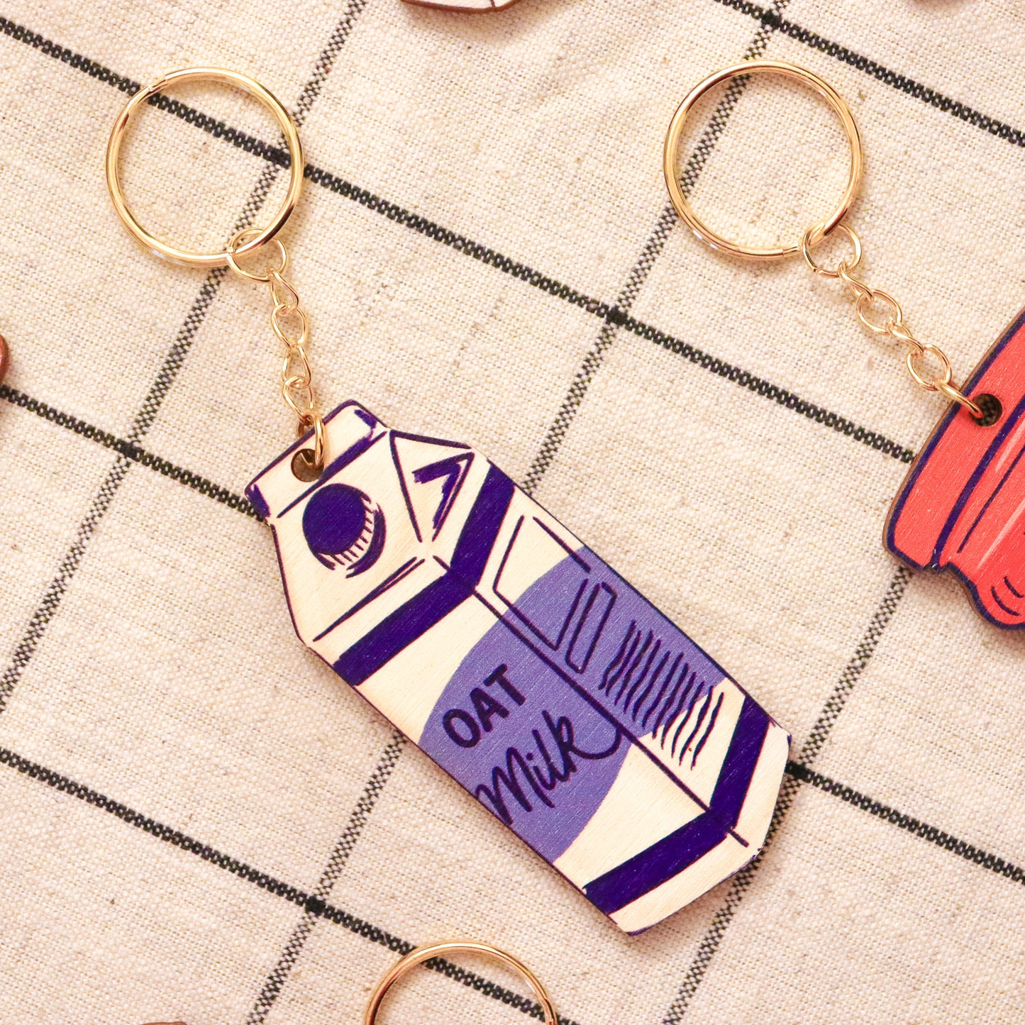 Oat Milk Keyring