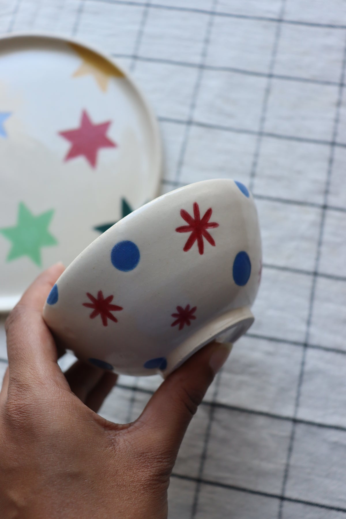 Star and Polka Dot Snack Bowl