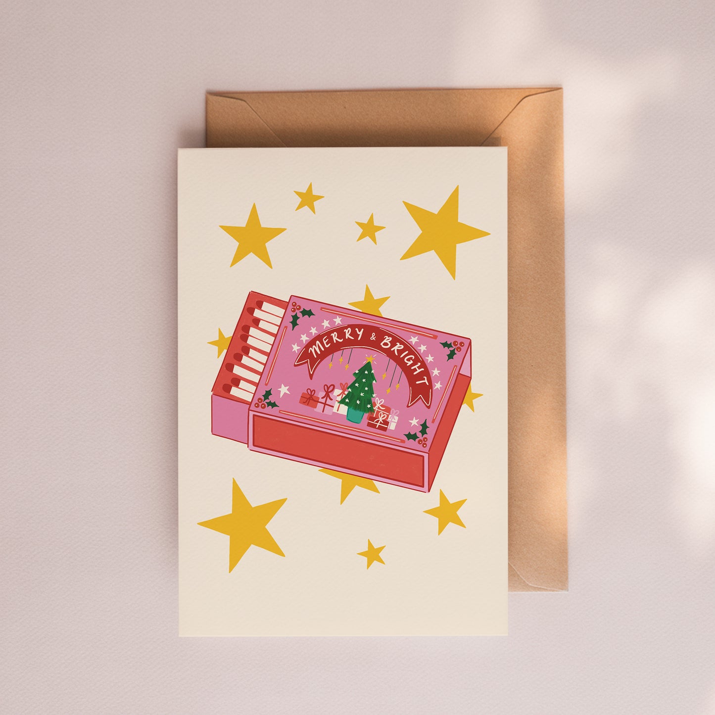 Merry and Bright Matchbox Card