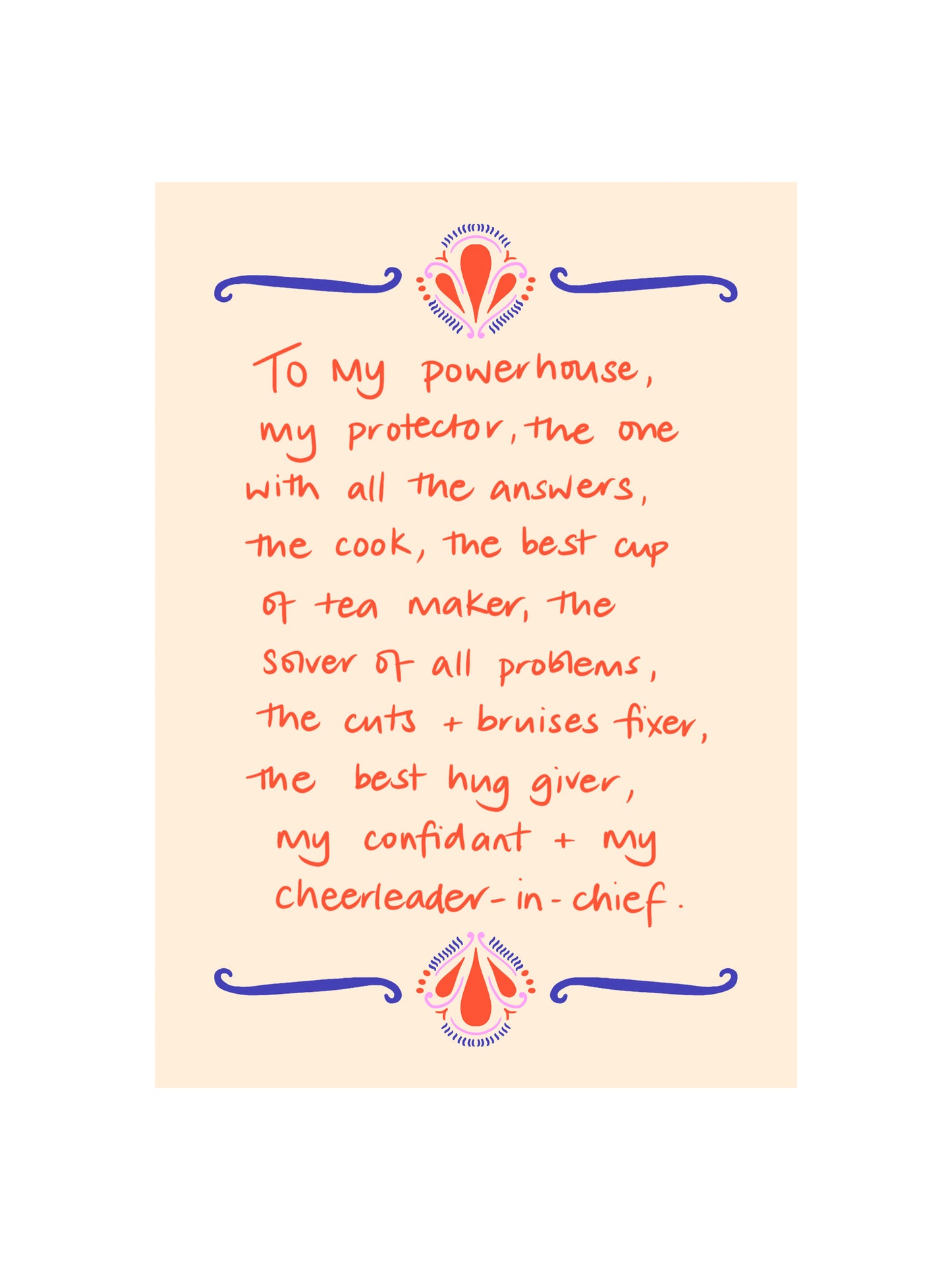 Notes to Mum Card