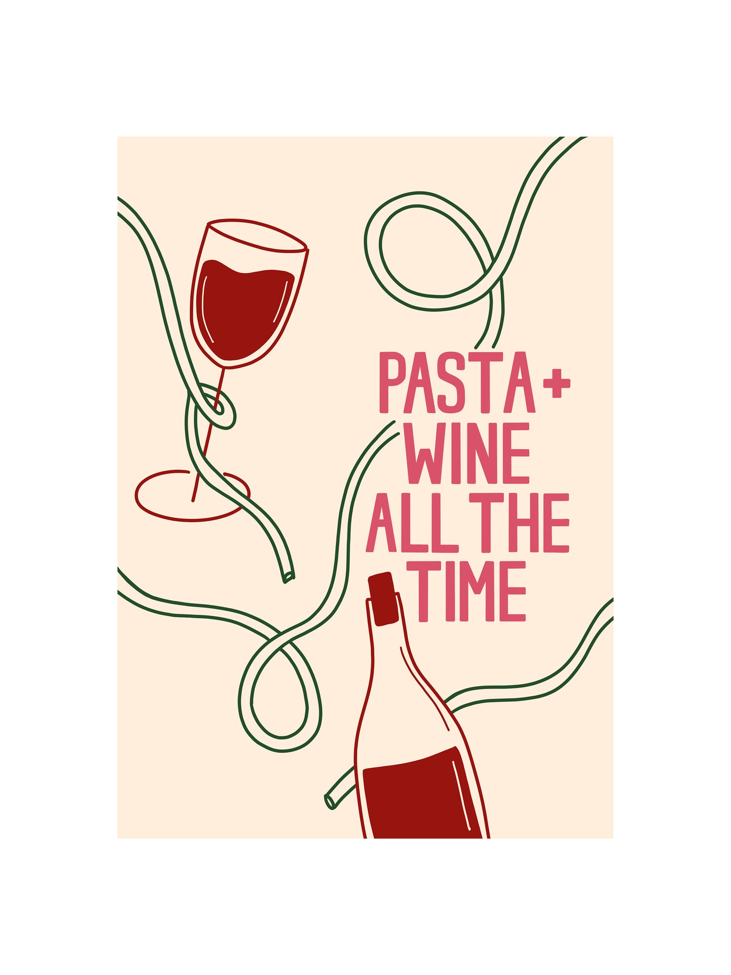 Pasta + Wine Print