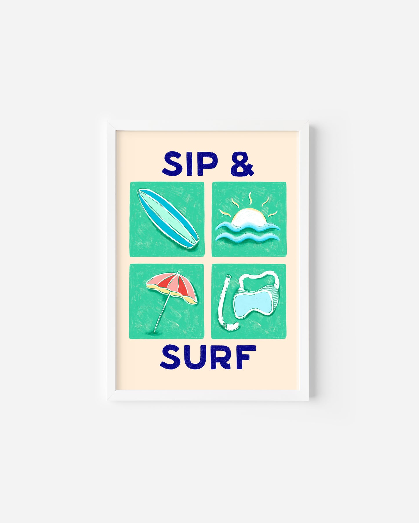 Sip and Surf Print
