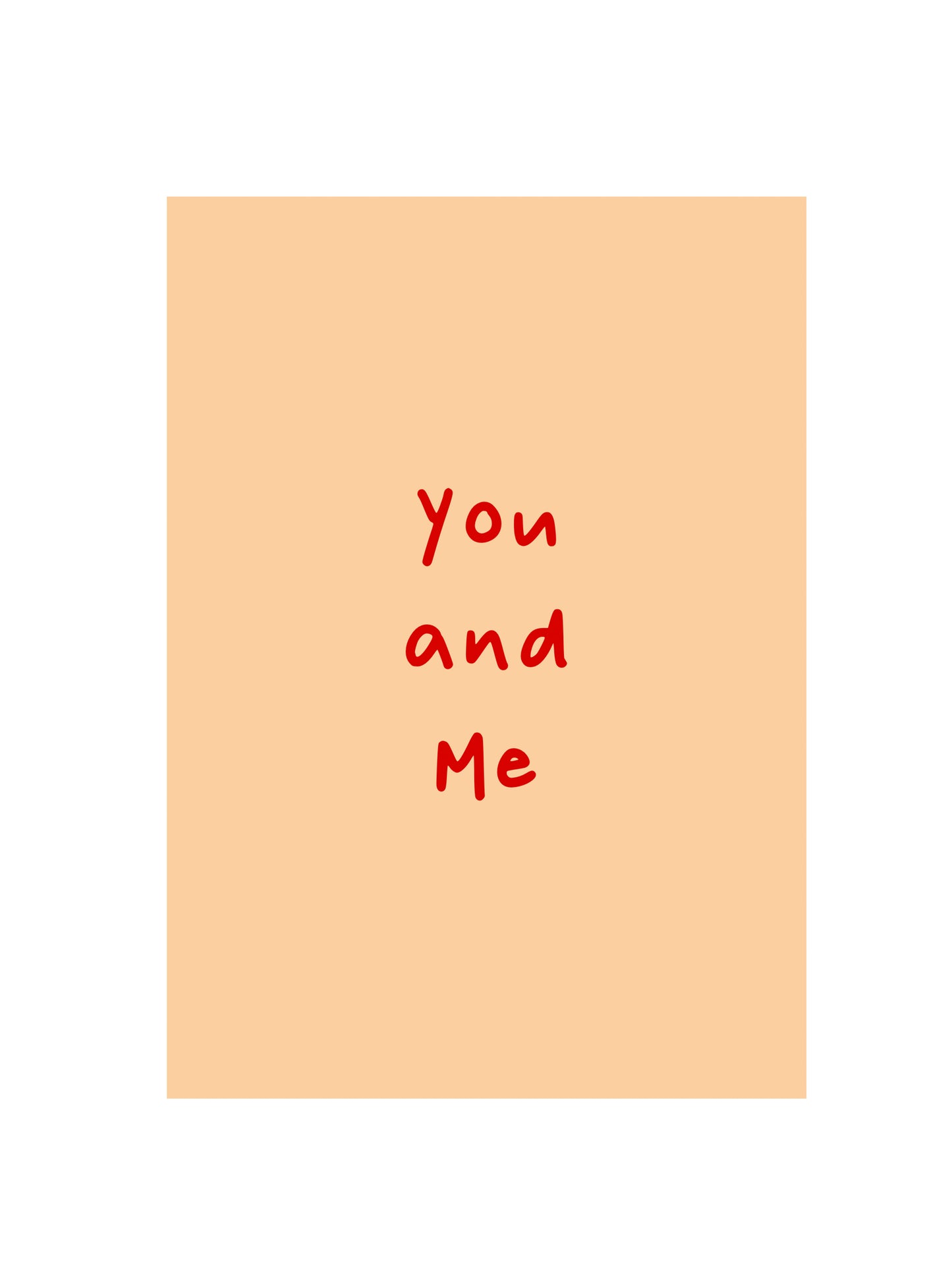 You and Me Card