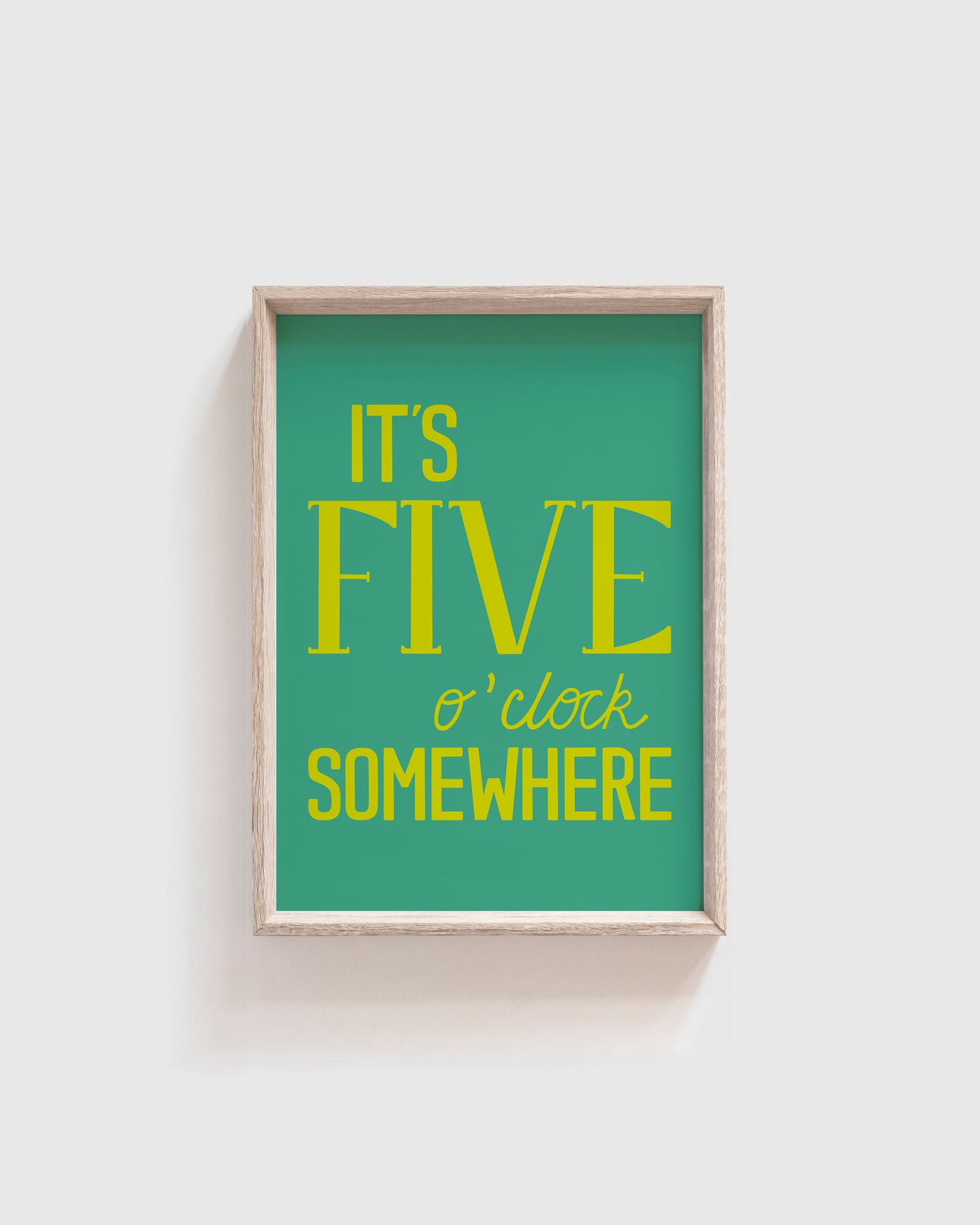 A4 5 O'Clock Somewhere Teal