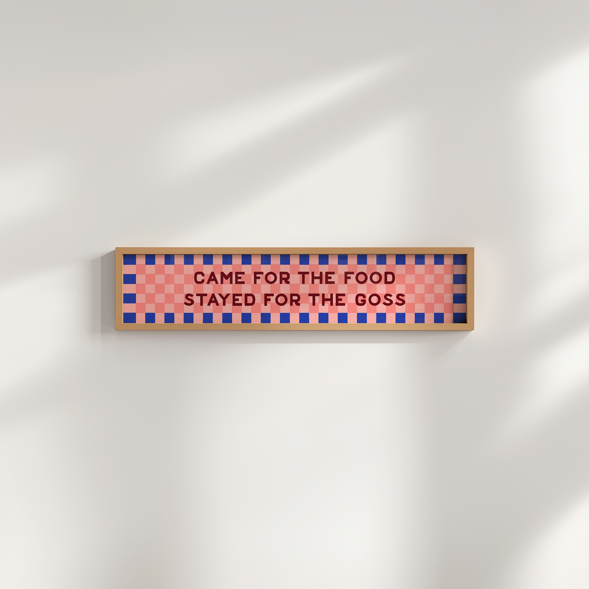 Came for the Food Stayed for the Goss Framed Print