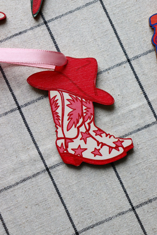 Cowboy Boot Christmas Decoration