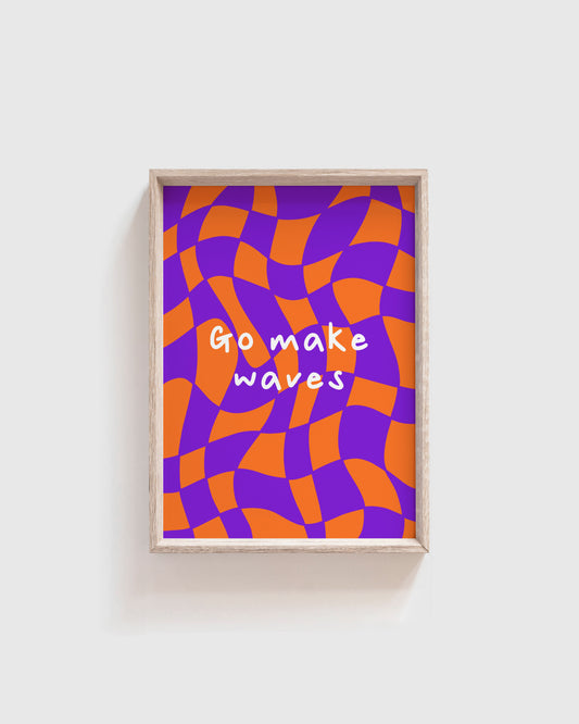 SAMPLE - A5 Go Make Waves Purple Print