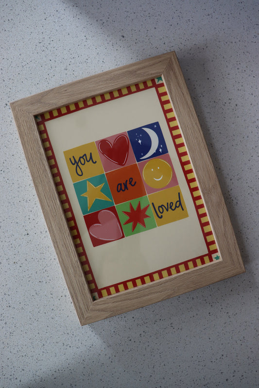 A5 Wood Framed You Are Loved