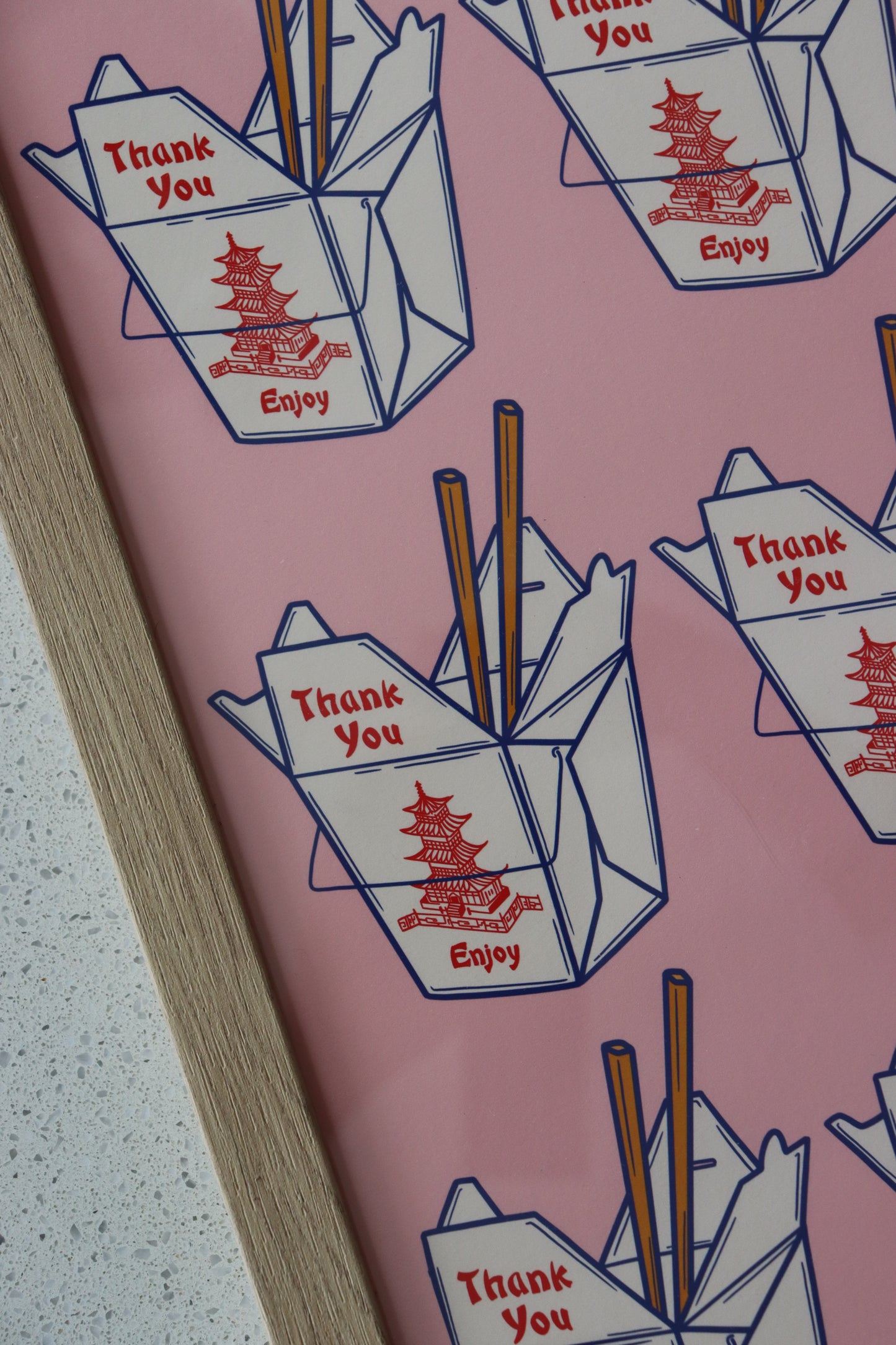 A3 Wood Framed Takeaway Nights