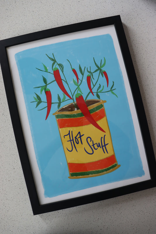 A3 Black Framed Hot Stuff