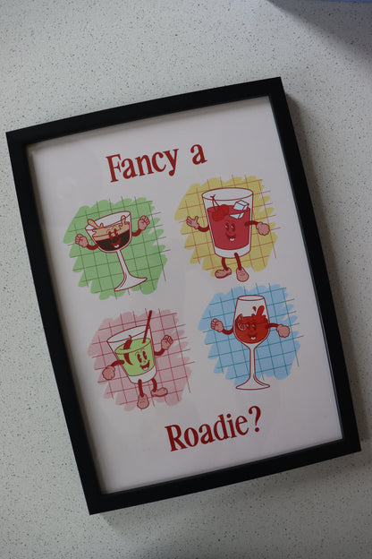 A3 Black Framed Fancy a Roadie