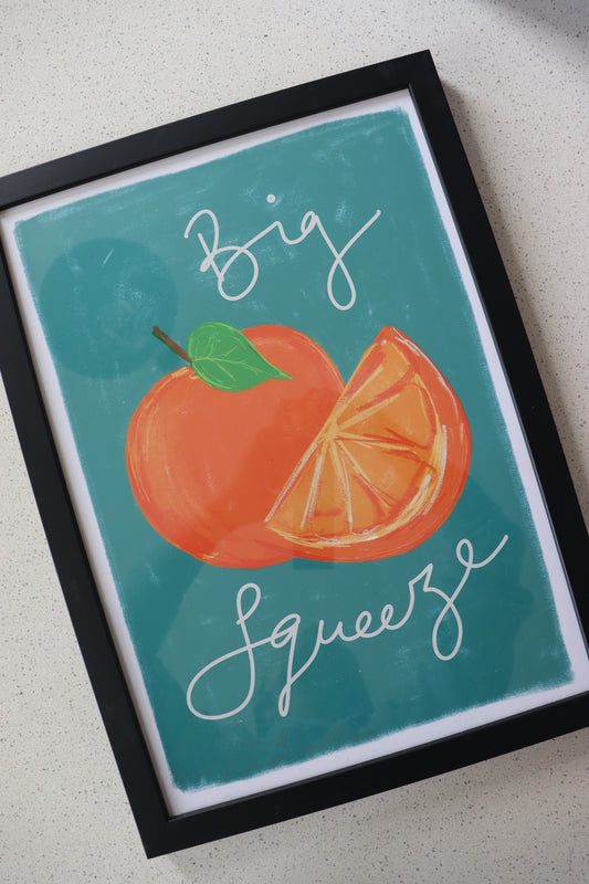 A3 Black Framed Big Squeeze