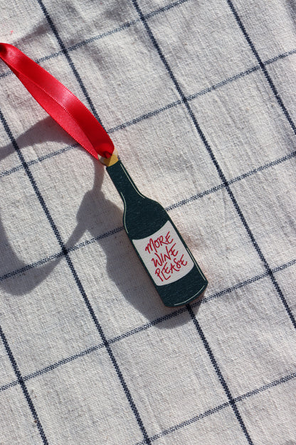 More Wine Please Christmas Decoration