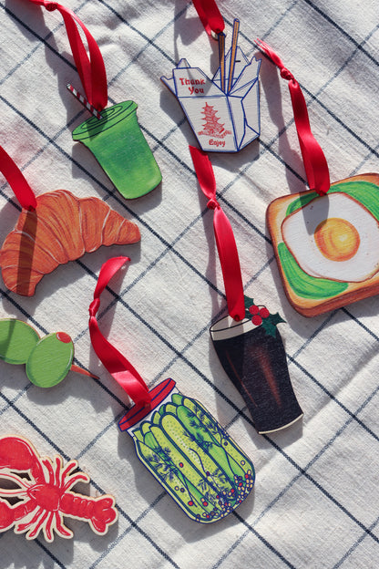 Eggs and Avocado on Toast Christmas Decoration