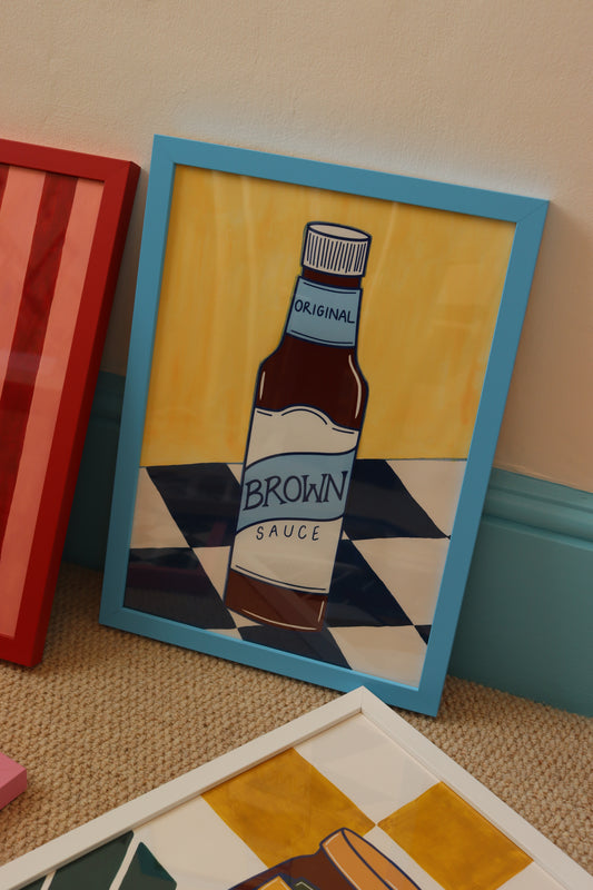 Brown Sauce Framed Original Artwork