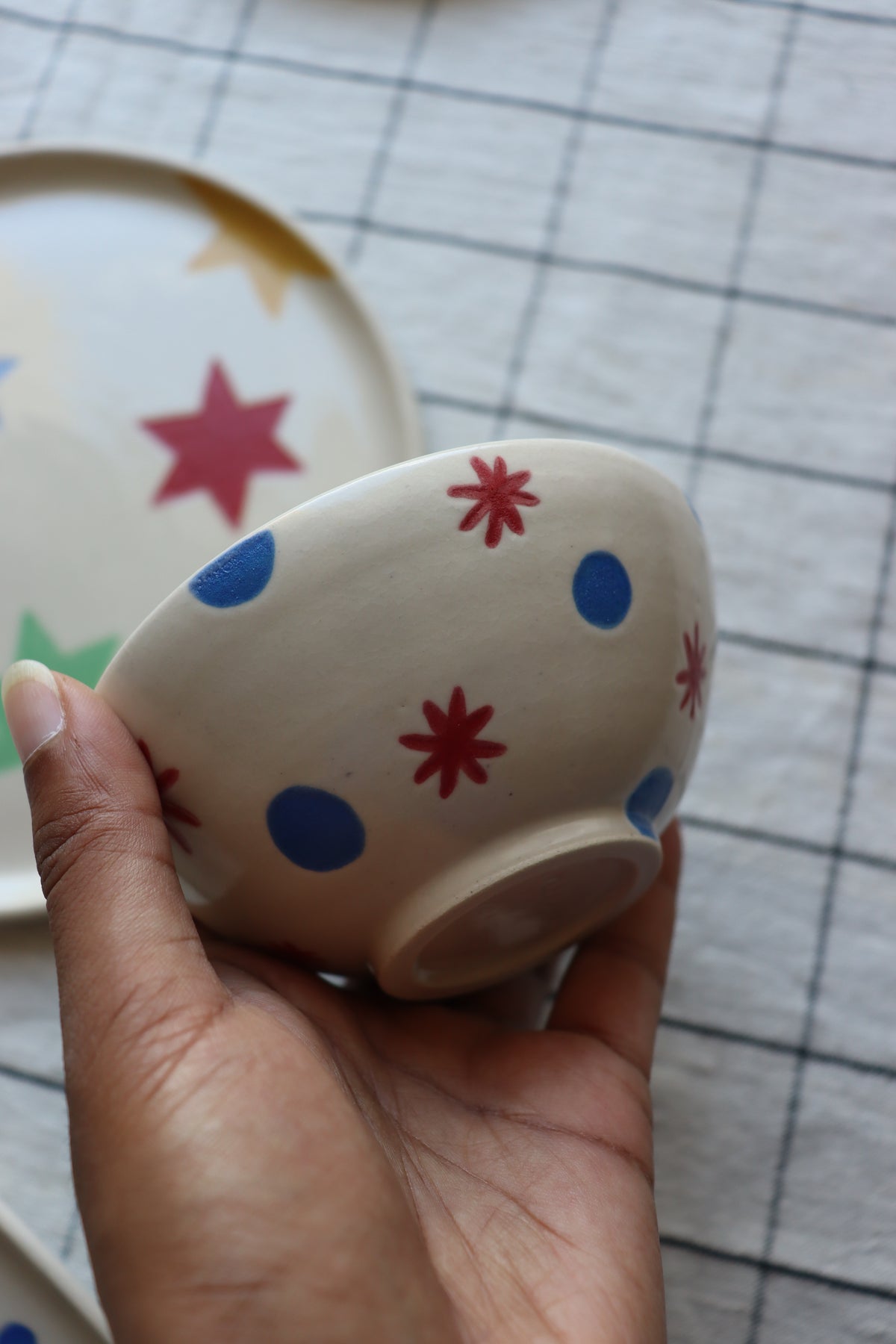 Star and Polka Dot Snack Bowl
