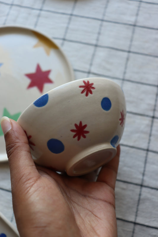 Star and Polka Dot Snack Bowl