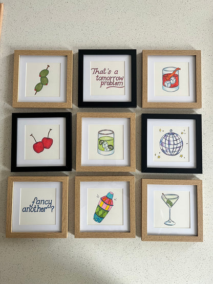 Cherry Square Framed Original Artwork