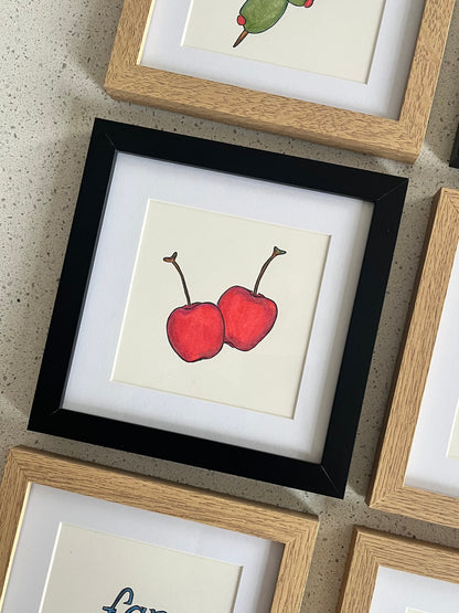 Cherry Square Framed Original Artwork