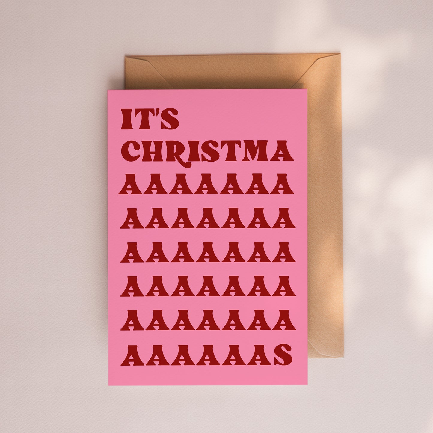 It's Christmaaaaas Card - Pink