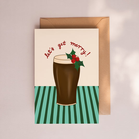 Let's Get Merry Card (Green)