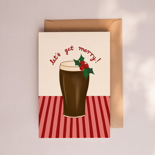 Let's Get Merry Card (Red)
