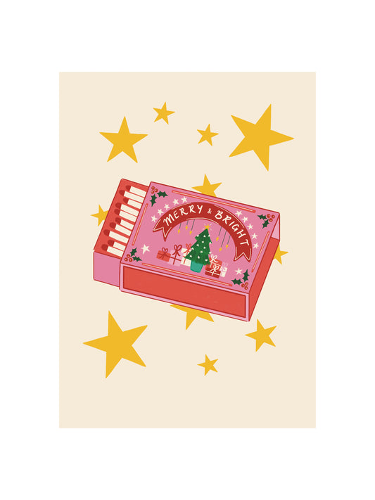 Merry and Bright Matchbox Card