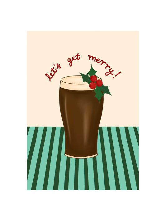 Let's Get Merry Card (Green)
