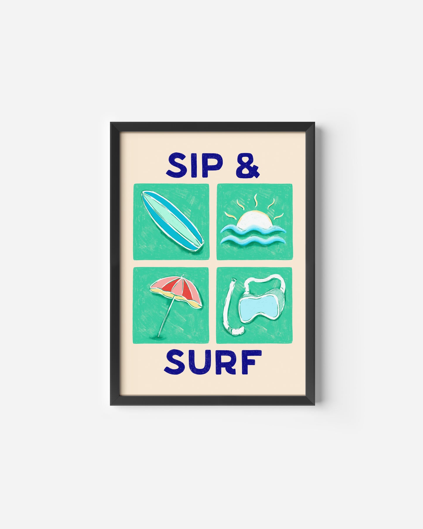 Sip and Surf Print