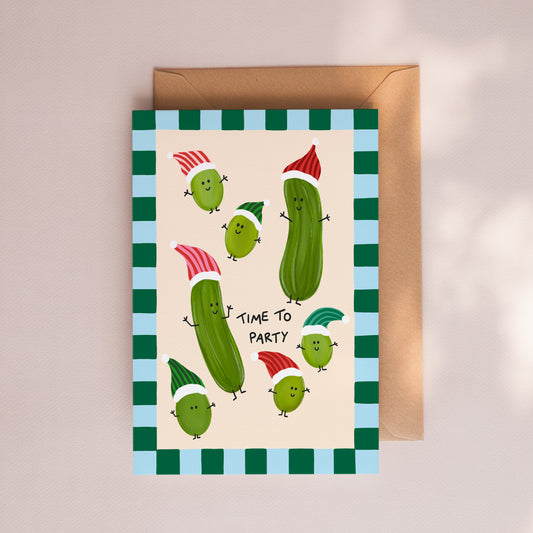 Christmas Party Pickles Card