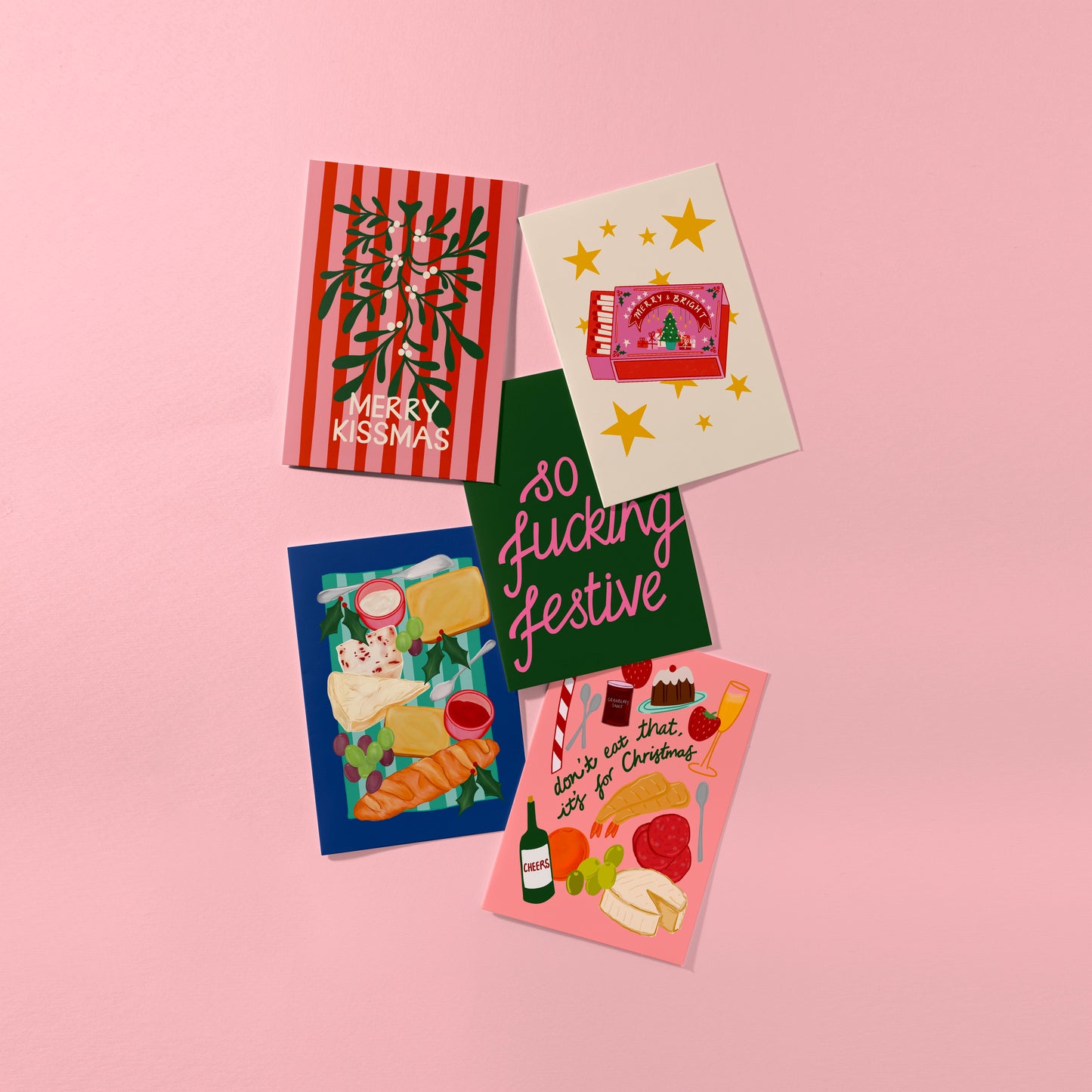 Choose Your Own Mixed Pack of 5 Christmas Cards